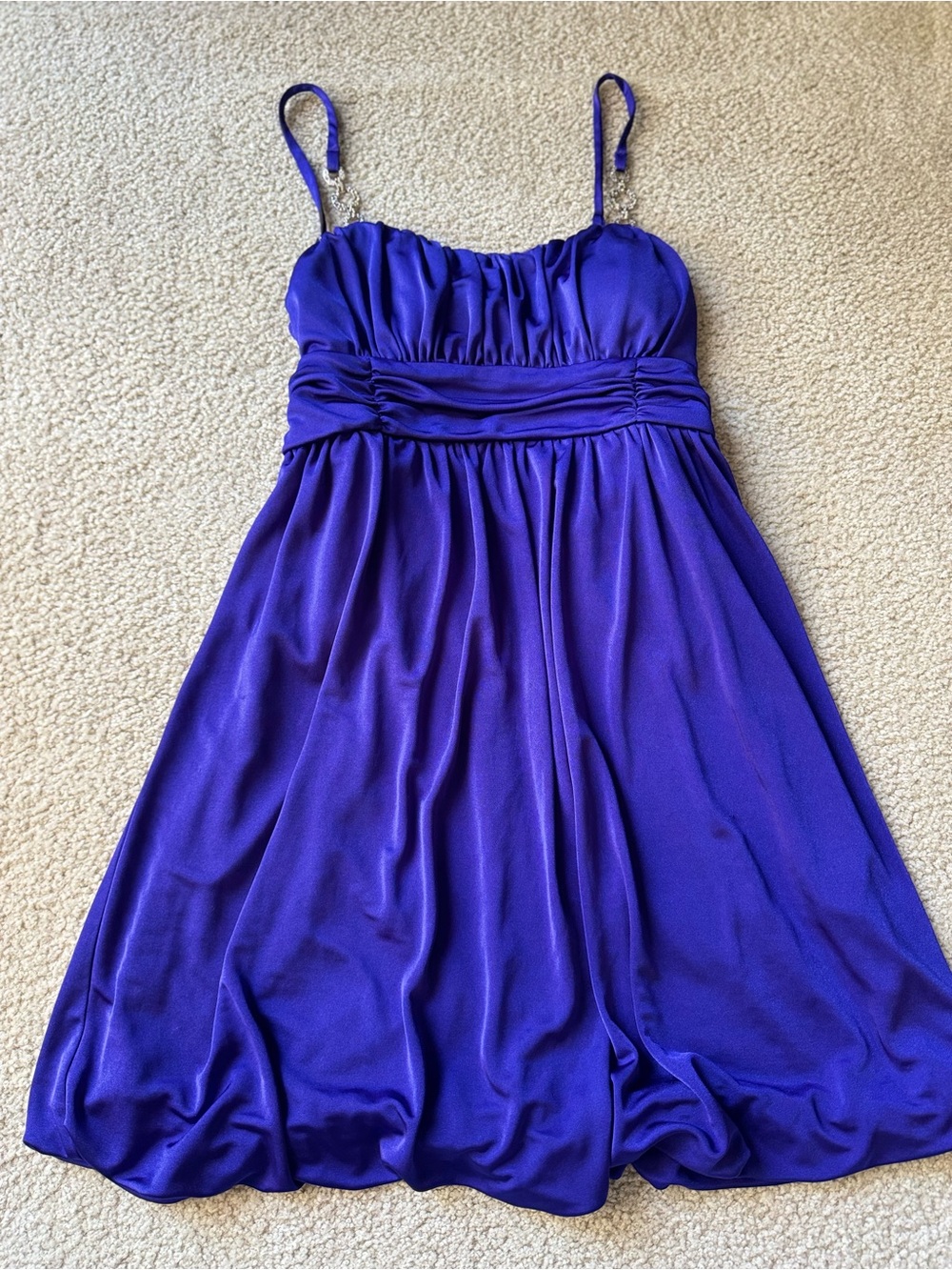 BCX Deep Purple Spaghetti Strap Prom Dress Y2K sexy